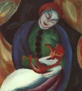 Franz Marc, Madchen mit Katze II